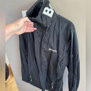 Bench black white collar logo jacket